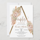 Gedroogde palmbladeren Pampas gras boog koppels do Kaart (Voorkant)