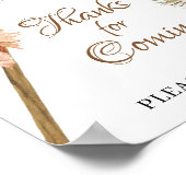 Gedroogde palmbladeren Pampas Grass-Bedankt voor Poster (Hoek)