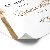 Gedroogde palmbladeren Pampas Grass Countdown Post Poster (Hoek)