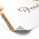 Gedroogde palmbladeren Pampas Grass Food Sign Poster (Hoek)