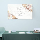 Gedroogde palmbladeren Tropische bruids / Baby sho Spandoek (Beurs)