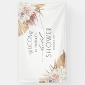 Gedroogde palmbladeren Tropische bruids / Baby sho Spandoek (Verticaal)