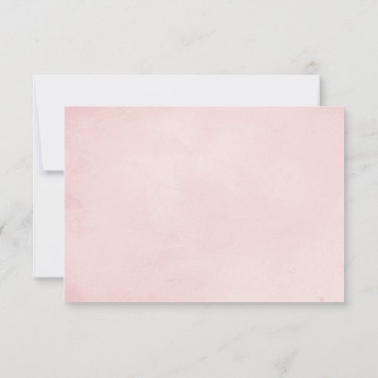 Gedroogde palmbladeren, zacht roze bruiloft met pa RSVP kaartje (Achterkant)