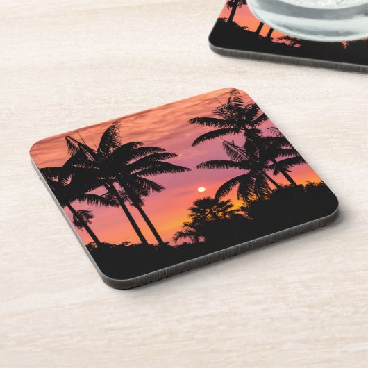 Gedroogde palmbomen, Hawaii Drankjes Onderzetter (Linkerzijde)