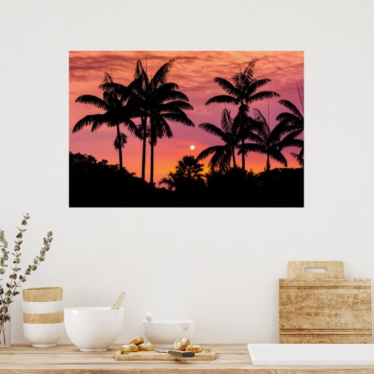 Gedroogde palmbomen, Hawaii Poster (Keuken)