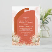 Gedroogde palmen Boho Terracotta Vrijgezellenfeest Kaart (Staand voorkant)