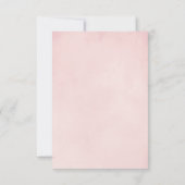 Gedroogde palmen, zacht roze bruiloft RSVP (Achterkant)