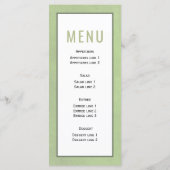 Gedroogde palmpampas gras groen trouwmenu menu (Achterkant)