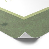 Gedroogde palmpampas gras groene welkomstbruiloft poster (Hoek)