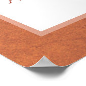 Gedroogde palmparelgras terracotta welkome bruilof poster (Hoek)