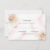 Gedroogde Palms Blush and Rust Wedding RSVP Kaart (Voorkant)