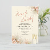 Gedroogde Palms Boho Brunch & Bubble Vrijgezellenf Kaart (Staand voorkant)