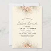 Gedroogde Palms Sage Green Boho Bridal Brunch Kaart (Voorkant)
