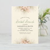 Gedroogde Palms Sage Green Boho Bridal Brunch Kaart (Staand voorkant)