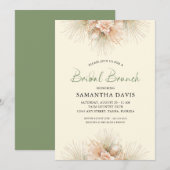 Gedroogde Palms Sage Green Boho Bridal Brunch Kaart (Voorkant / Achterkant)