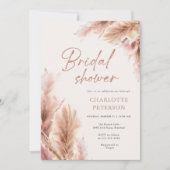 Gedroogde Pampas Grass Boho Fotografie Vrijgezelle Kaart (Voorkant)