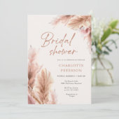 Gedroogde Pampas Grass Boho Fotografie Vrijgezelle Kaart (Staand voorkant)