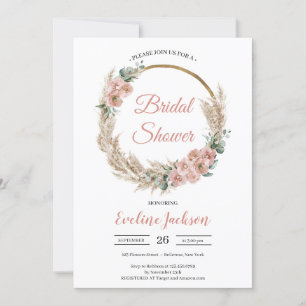 Gedroogde Pampas Grass Dusty Roos Eucalyptus Brida Kaart