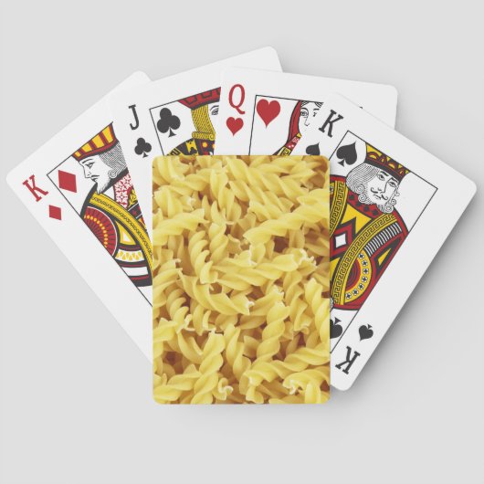 Gedroogde pasta's (Italiaans voedsel) Pokerkaarten (Achterkant)