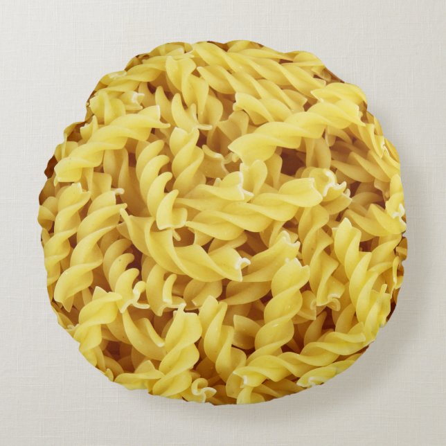 Gedroogde pasta's (Italiaans voedsel) Rond Kussen (Voorkant)