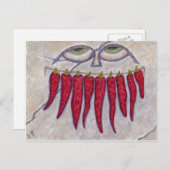 Gedroogde Pepper Smile Briefkaart (Voorkant / Achterkant)