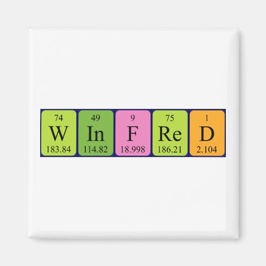 Gedroogde periodieke tabelnaam magneet (Voorkant)