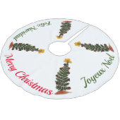 Gedroogde pers bloem Kerstboom Rok (Gekanteld)