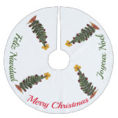 Gedroogde pers bloem Kerstboom Rok (Voorkant)