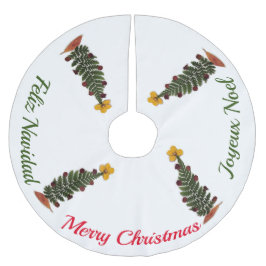 Gedroogde pers bloem Kerstboom Rok