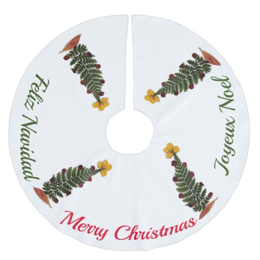 Gedroogde pers bloem Kerstboom Rok (Voorkant)