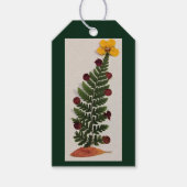 Gedroogde pers Vloeiend kerstboom Label met cadeau Cadeaulabel (Voorkant)