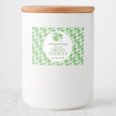 Gedroogde peterselie waterverf art custom kruidenp voedselcontainer etiket (Voorkant)