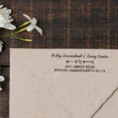 Gedroogde pijlen en hartRomantische naam en adres Zelfinktende Stempel