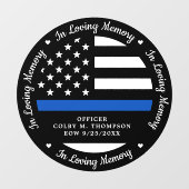 Gedroogde politiefunctionaris is verloren gegaan i raamsticker (Vel)