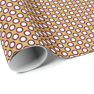 Gedroogde polka-stippen, karamel, room en chocolad cadeaupapier