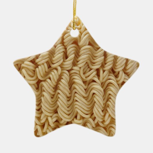 Gedroogde ramen noedels keramisch ornament (Voorkant)