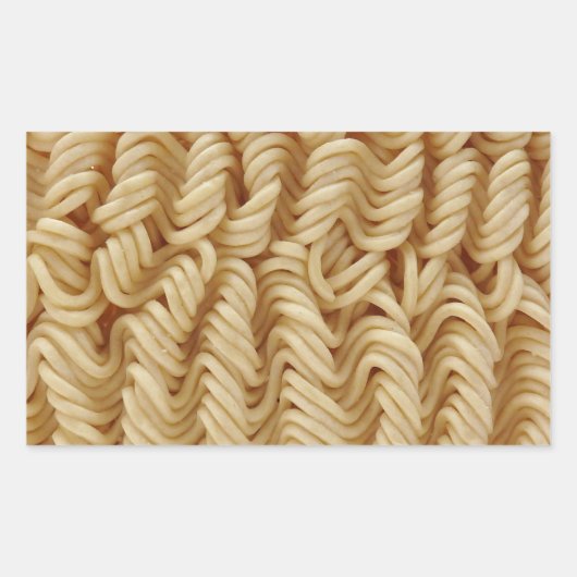 Gedroogde ramen noedels rechthoekige sticker (Voorkant)