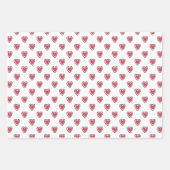 Gedroogde roze hartpatronen Valentijnsdag Inpakpapier Vel (Voorkant 3)