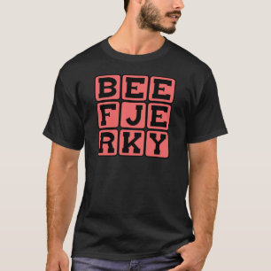 Gedroogde rundvleesreep, gedehydrateerd voer t-shirt