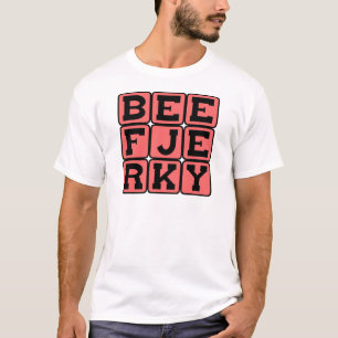 Gedroogde rundvleesreep, gedehydrateerd voer t-shirt