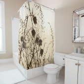 Gedroogde Schotse Thistles Light Golden Yellow Bro Douchegordijn (In situ)