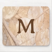 Gedroogde Silver Dollar Photo Custom Single Initia Muismat (Voorkant)