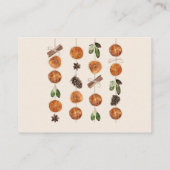 Gedroogde Sinaasappel & kaneel Baby shower Boeken  Informatiekaartje (Achterkant)