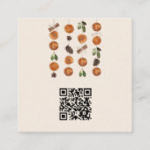 Gedroogde Sinaasappel & kaneel Baby shower Gift Re Informatiekaartje (Achterkant)