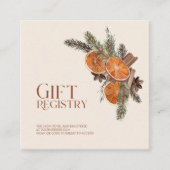 Gedroogde Sinaasappel & kaneel Baby shower Gift Re Informatiekaartje (Voorkant)