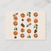 Gedroogde Sinaasappel & kaneel Baby shower Luier R Informatiekaartje (Achterkant)