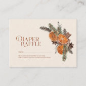 Gedroogde Sinaasappel & kaneel Baby shower Luier R Informatiekaartje (Voorkant)