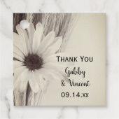 Gedroogde tarwe en Daisy Country Boerderij Wedding Bedankjes Labels (Voorkant)
