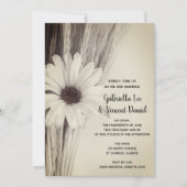 Gedroogde tarwe en Daisy Country Boerderij Wedding Kaart (Voorkant)