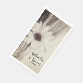 Gedroogde tarwe en Daisy Country Boerderij Wedding Servet (Hoek)